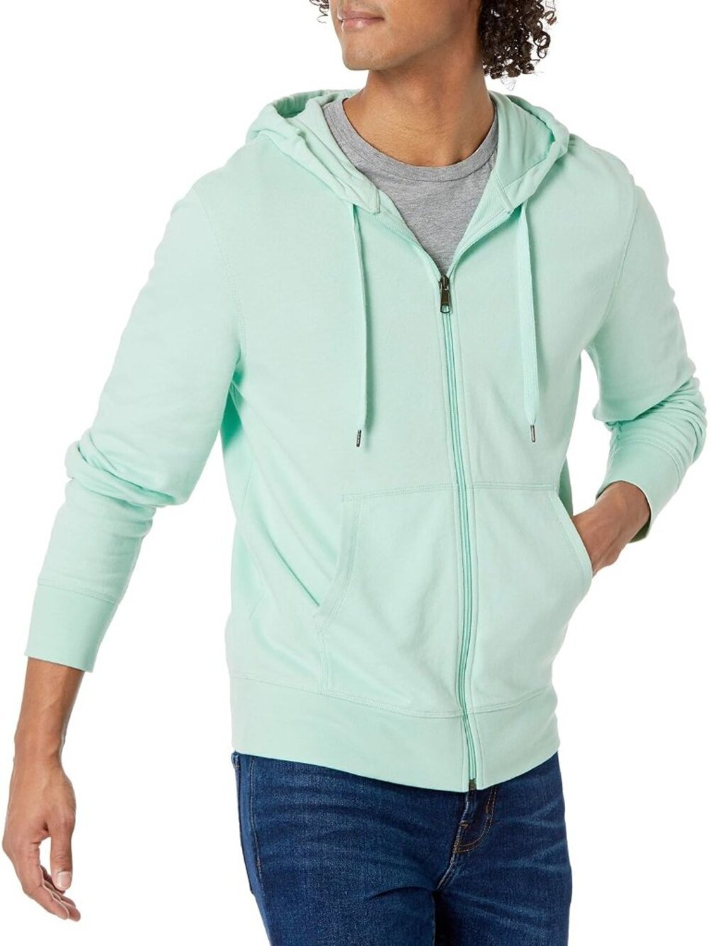 Amazon Essentials Men's Mint Lightweight French Terry Full ZIP Hoodies